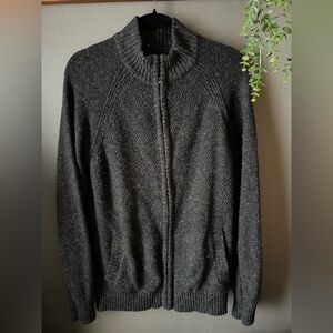 Marc Anthony Men’s Heavy Weight Full Zip-Up Knit Sweater Size Large EUC